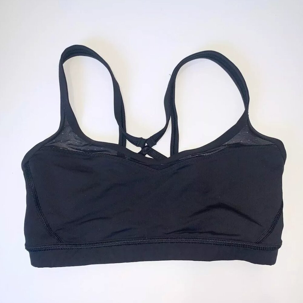 LULULEMON BLACK SPORTS BRA SIZE 4
